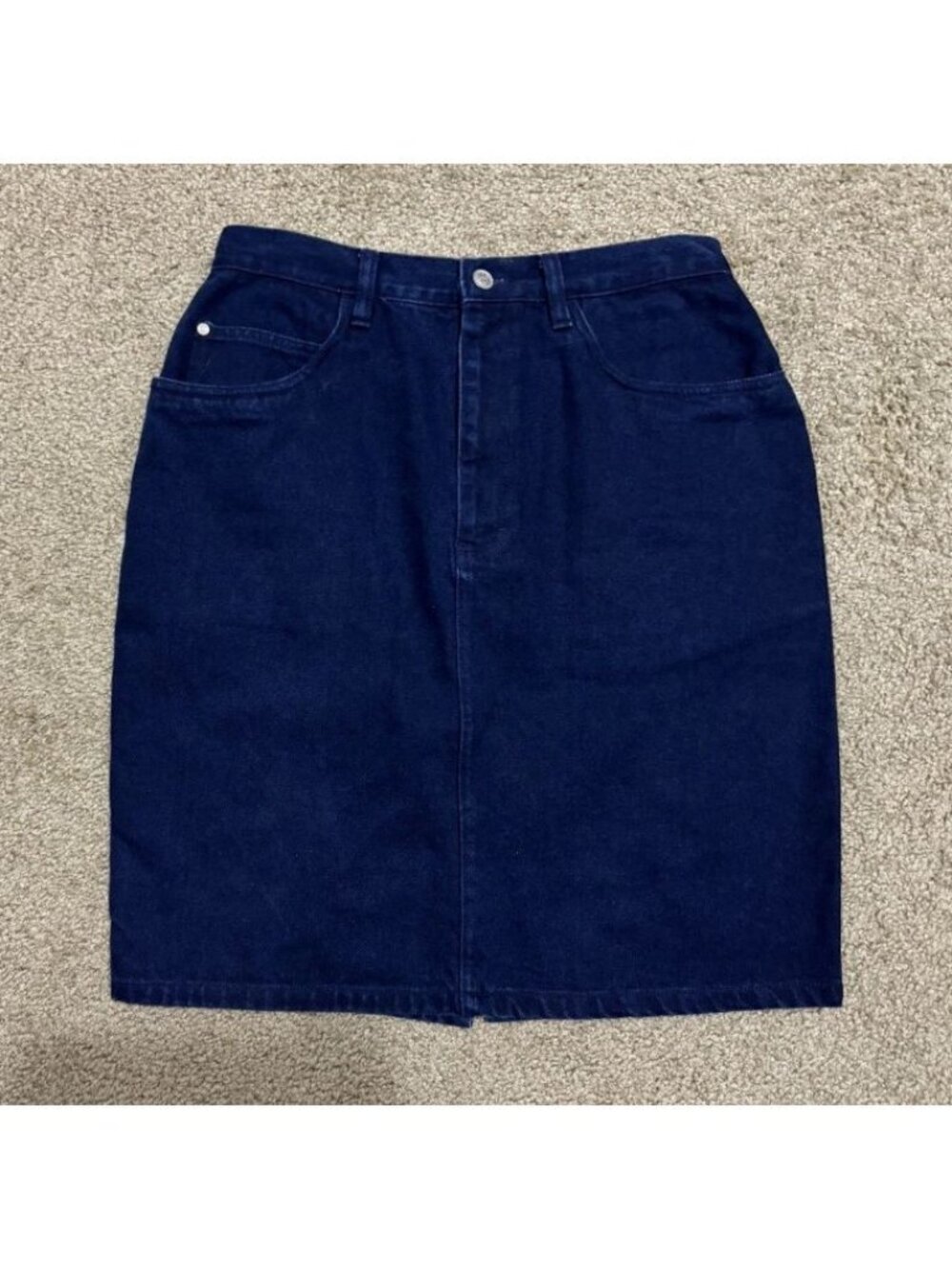 GITANO Vintage Blue Denim Jean Pencil Skirt Sz 12 Y2k 90s Bohochic Casual Basic